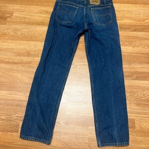 Vintage Levis 505 Regular Fit Straight Leg Jeans Men 36x34 Denim Orange Tab 1994